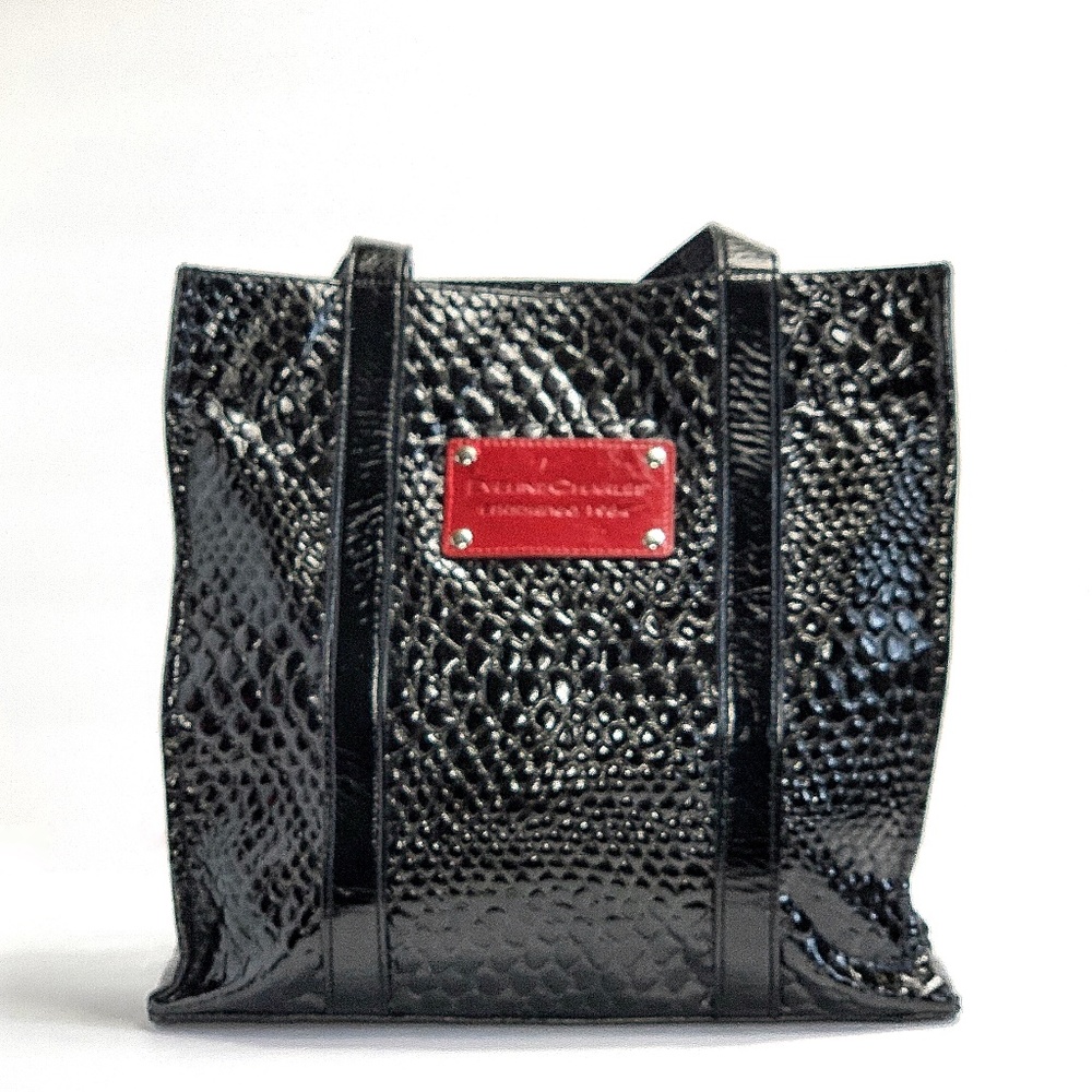 (NWOT) EVELYN CHARLES | Faux Alligator Small Tote